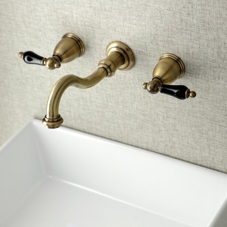 Kingston Brass KS3123PKL Duchess Two-Handle Wall Mount Bathroom Faucet, Antique Brass KS3123PKL